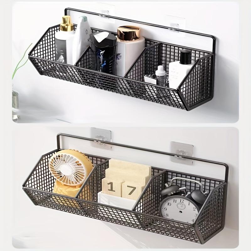 1pc Modern Wall-Mounted Kitchen Storage Steel Mesh Basket, Durable Metal Wire Organizer for Spices Garlic Onions and Vegetables, Perfect for Home and RV Kitchen Use