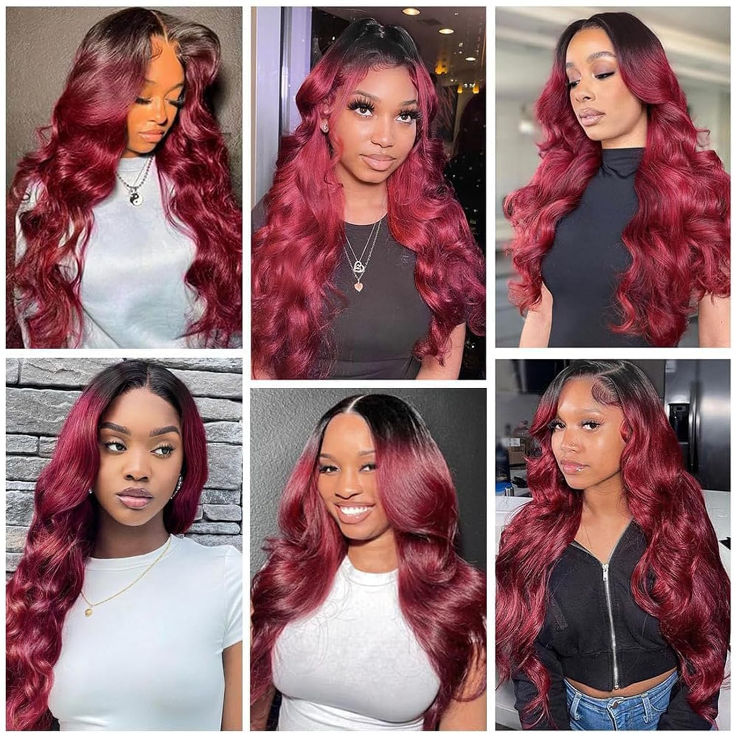 Bling Hair1B/99J Wear and Go Glueless Wigs Human Hair Pre Cut Lace 180% Density 5X5 Transparent Lace Front Wig Human Hair Body Wave Wig