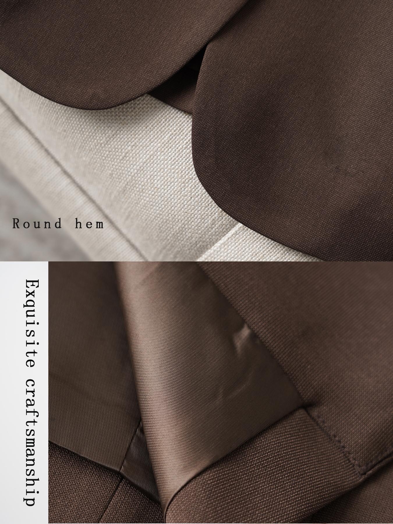 Women's Button Front Blazer Jacket, Slim Fit Long Sleeve Coat, Office Style, Spring & Fall Fashion, Plain Design with Pockets