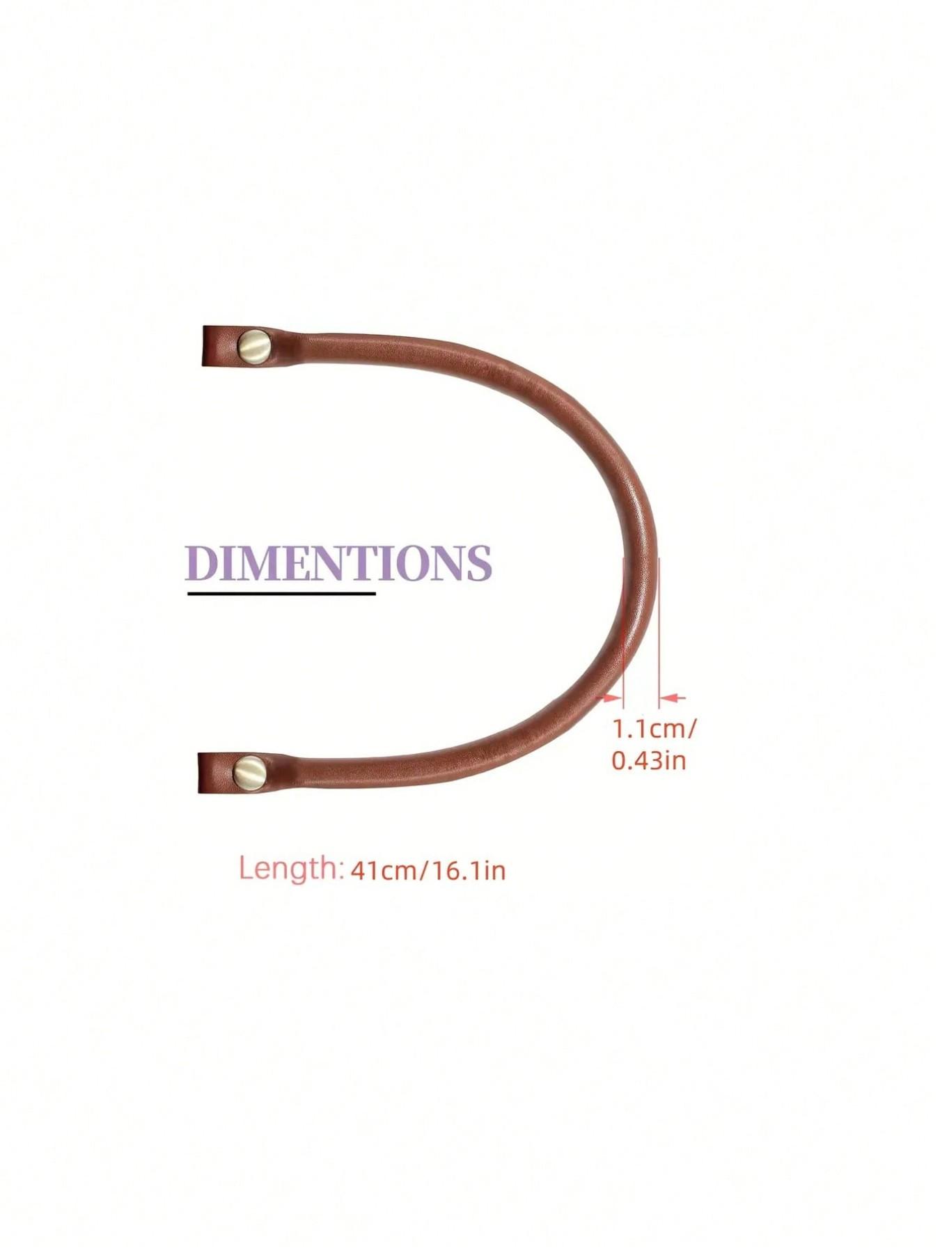 PU Handbag Shoulder Strap Replacement, Leather Handle, 40cm, Multifunctional, Easy Installation, Round Design, Perfect Gift for Craft Enthusiasts