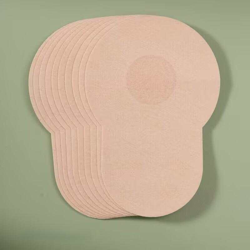 10-Pack 8cm Disposable Non-Woven Lift Bra Pads, Invisible Seamless Breathable Adhesive Tape, No Back Strap, Thin Design