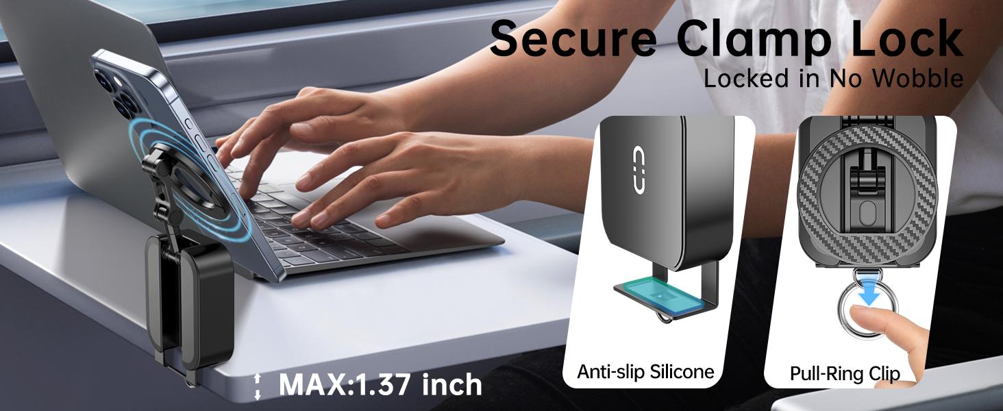 Travel Stand-MagSafe 2025 New 360° Rotating  Foldable Retractable Stand with Powerful Magnet, Women's Cell Phone Holder Travel Essentials,  Essentials, Hands-Free Magnetic Mini Travel Accessory