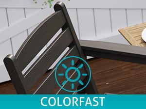 Anbuy Patio HDPE Dining Table Set, 5-Piece Outdoor Dining Table Sets, 2 in 1 Outdoor Furniture Table and 4 Outdoor Chairs for Garden, Backyard, Poolside, Easy Assembly, Ergonomic Design