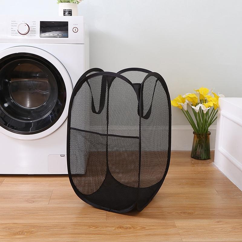 Foldable Mesh Airflow Laundry Basket, Portable Convenient Clothes Storage Basket, Household Laundry Basket for Home Use, Collapsible Laundry Hamper, Laundry Bin