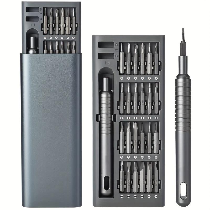 24-In-1 Multi-Functional Precision Screwdriver Set, Stainless Steel, Complete Tool Bit Removal, Compact Carrying Case, Professional Toolkit, Replaceable Screwdriver Bits, Multipurpose Switchable Screwdriver