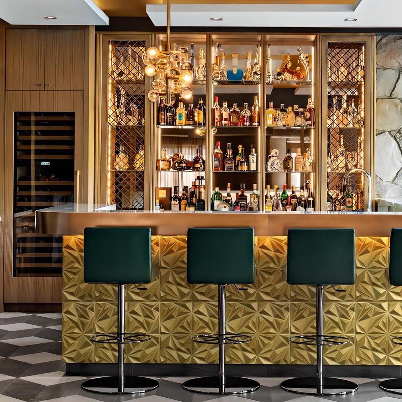 STICKGOO 33Pcs Tiles Geometric Pattern Wall Panel, Diamond Design 3D PVC Wall Panels for Interior Wall Decor, 11.8" x 11.8" Decorative Living Room