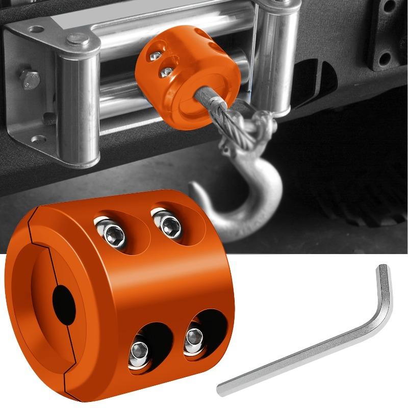 Rubber Winch Stops, Winch Cable Hooks with Stainless Steel Screws and Nuts Rubber Stops, Cable Protectors, Rubber Wire Plugs Hook Plugs