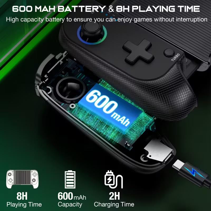 Mobile gaming handle for Android/iPhone, wireless game controller, designed specifically for Xbox Game Pass Ultimate, Steam Link, arcade, GeForce Now birthday gifts, Halloween gifts, white/black