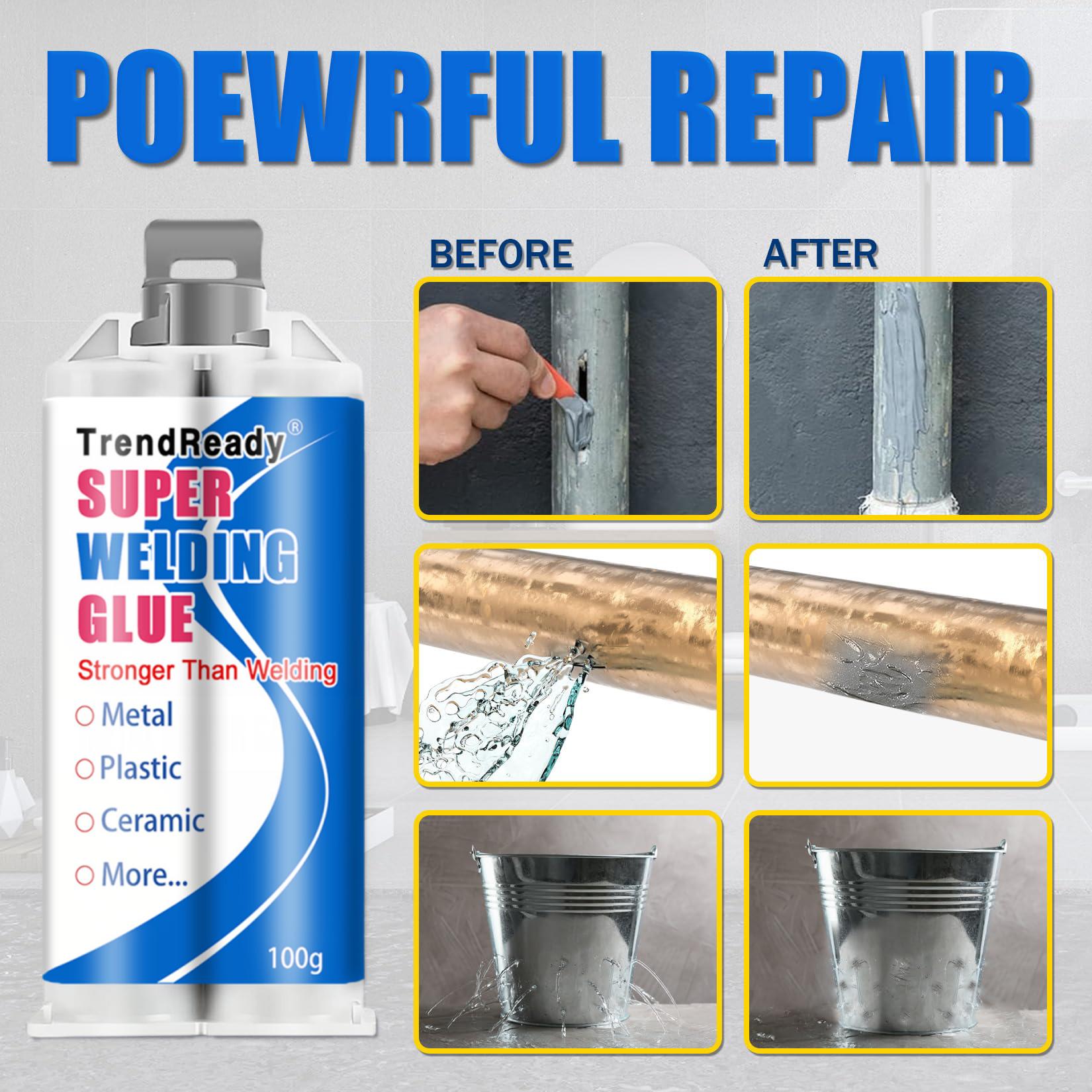 100G Heavy Duty Weld Waterproof Epoxy Casting Adhesive - Fast Repair Multi-Purpose Glue for Repairing Tile, Metal, Plastic, Ceramics, Wood - AB Epoxy Adhesive Super Glue with Accessories, Wear-Resistant, Waterproof, Oil-Resistant