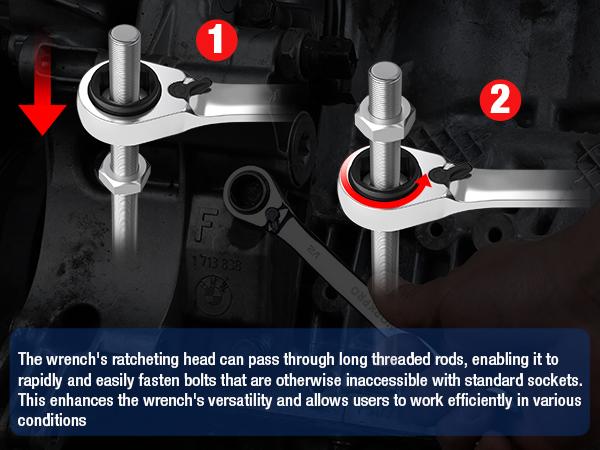 #JumpstartSale WORKPRO 7-Count 3-in-1 Reversible Ratchet Wrench Set,  6Pt& 12Pt& Open-End Wrenches, 72-Teeth Ratcheting Combination Wrench with Rolling Pouch