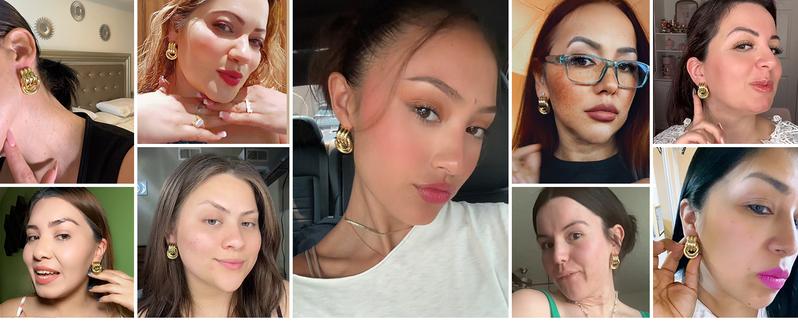 Aprilery Geometric Earrings for Women, Chunky Dangle Earrings Trendy Vintage Statement Earrings Dupes Jewelry for Women