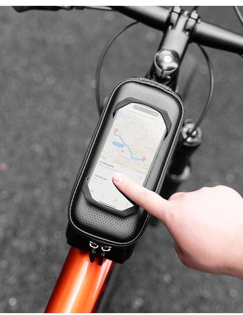 ROCKBROS Bicycle Front Top Tube Bag Touch Screen Bicycle Frame Bag Bicycle Bag 1.5L Large Capacity Adjustable Cycling Bag Bicycle Accessories ROCKBROS Bicycle Front Top Tube Bag Touch Screen Bicycle Frame Bag Bicycle Bag 1.5L Large Capacity Adjustable Cycling Bag Bicycle Accessories