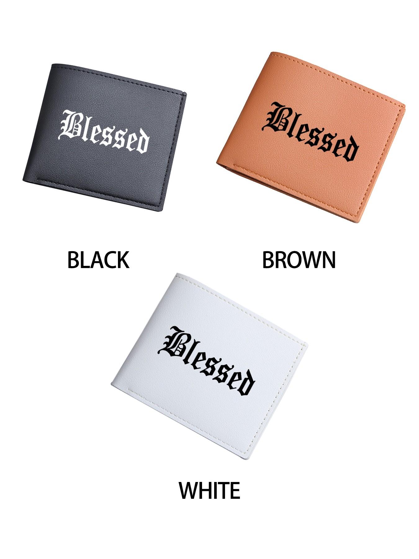 Blessed Faith Theme Men's Foldable Wallet, Multi-Card Slot Card Holder, Model 0108224, Stylish and Functional Accessory for Everyday Use