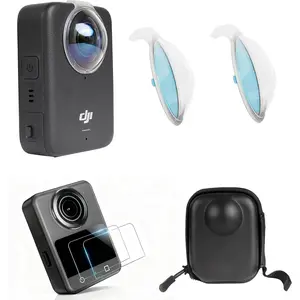 PellKing Lens Guards for DJI Osmo 360,Lens Protector with Camera Case and Screen Protector Accessories Kit for DJI Osmo 360 Panorama Camera