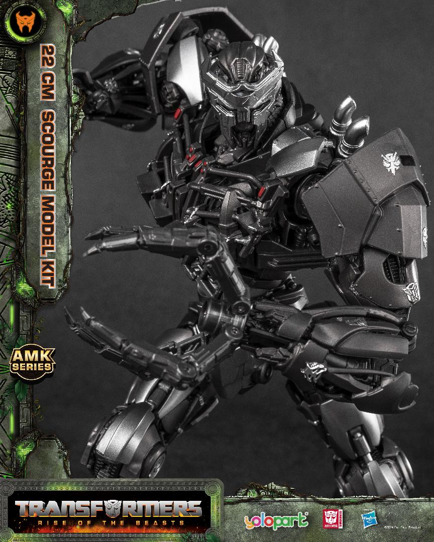 Transformers Toys: Scourge Action Figure - Rise of the Beasts - 8.66 Inch Pre-assembled Model Kit from the YOLOPARK AMK Series