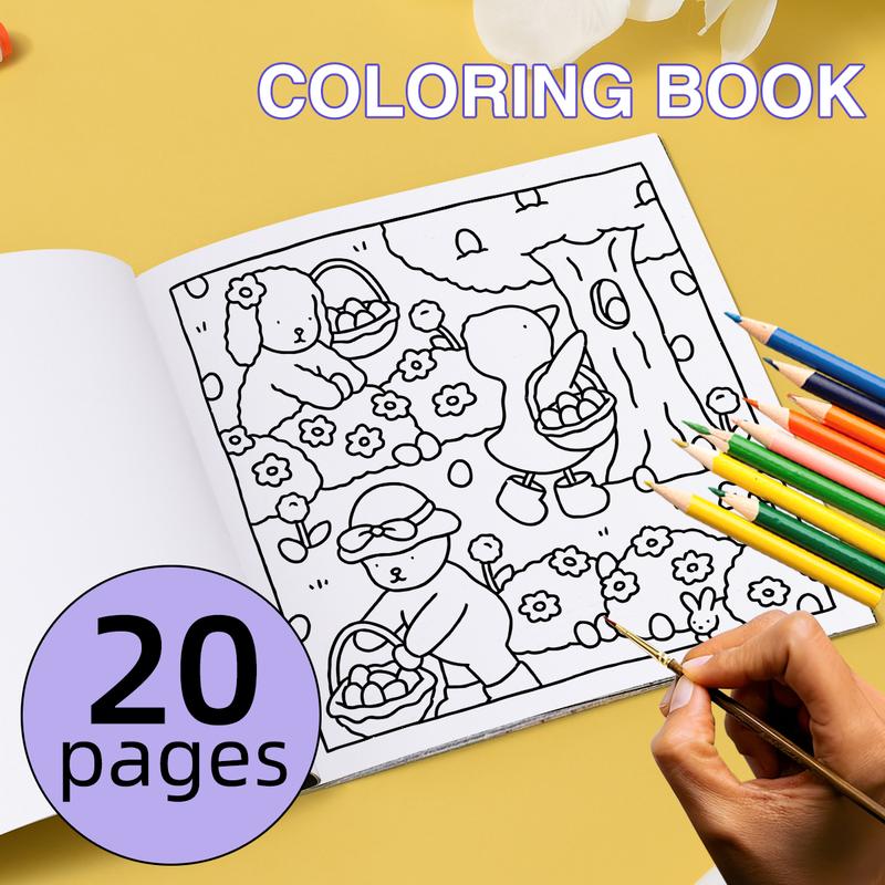 BOBBIE GOODS Adult Coloring Book, 20-Page Drawing Activity, Ideal Gift for Adults & Festive Occasions, Party Supplies