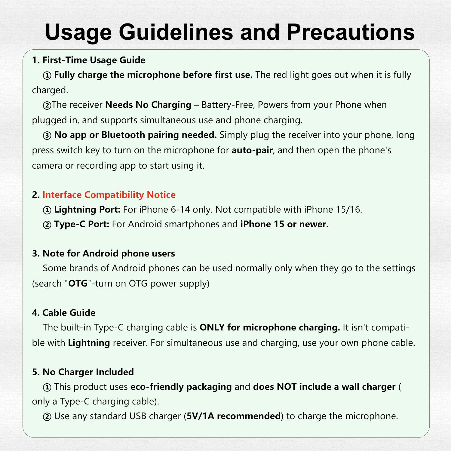 Professional Wireless Lavalier Microphone for iPhone, Android -, Mini Microphone with Status Display, Rechargeable Lapel Mic, Crystal Clear Sound Quality for Recording, Live Streaming, Vlog, TikTok