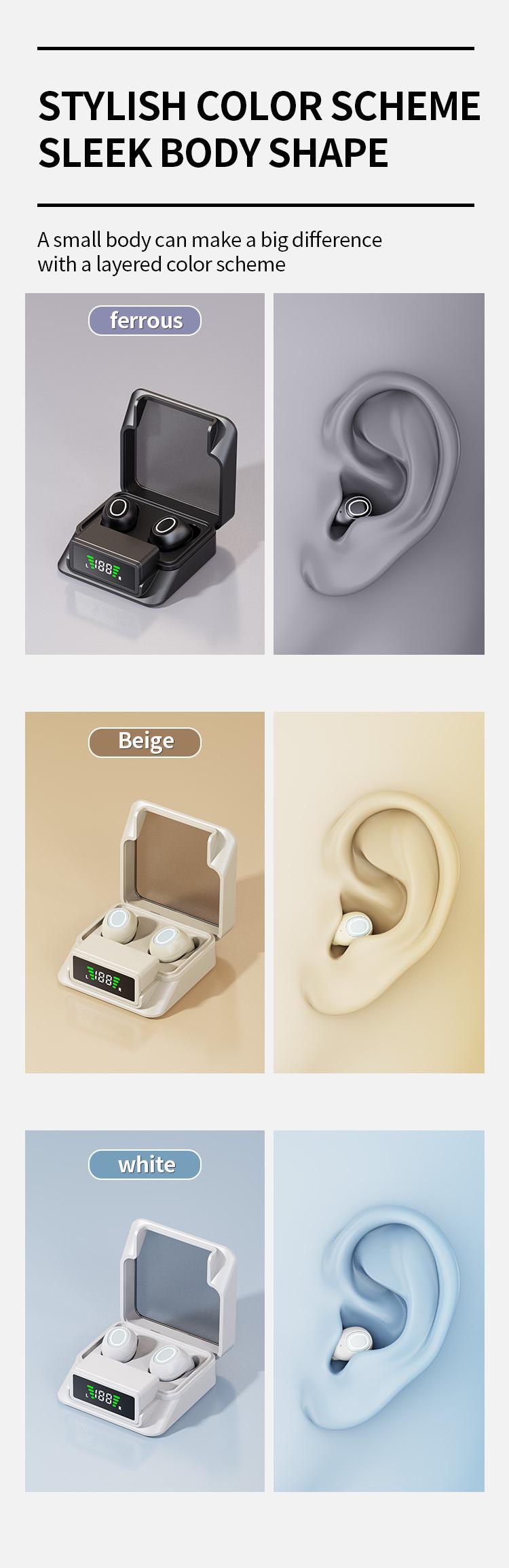 Invisible Earbuds, Ultra-Compact Mini Earphones, True Wireless Earbuds, Wireless Sleep Earbuds, Sleep Headphones, No Flashlight Needed, Perfect Gift for Girlfriend