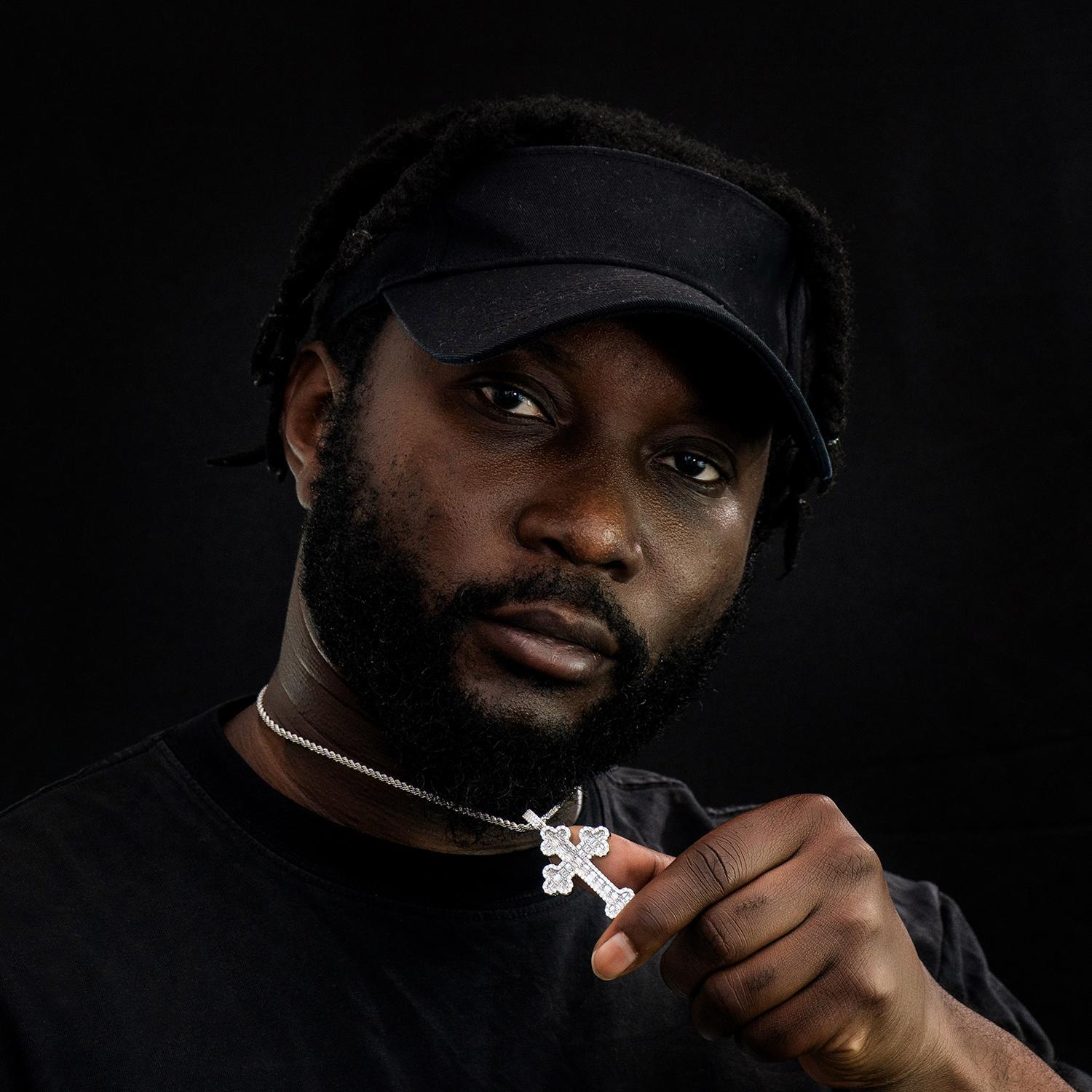 Delzzad Cross Pendant VVS Micro Pave Baguette Synthetic Moissanite S925 Crossnecklace Unisex Necklace Jewelry Wedding Anniversary Engagement Christmas Gift for Men Women