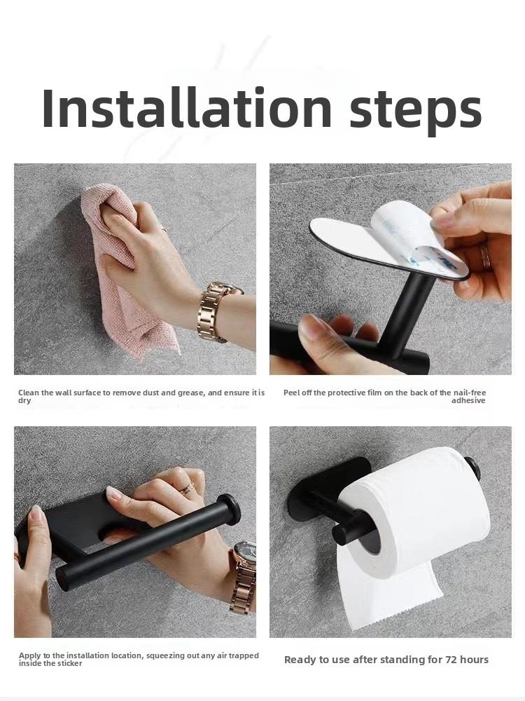 Bathroom Storage Towel Rack Simple Organizer, Multifunctional Toilet Holder Paper Napkin Stand, Space-Saving Bathroom Shelf