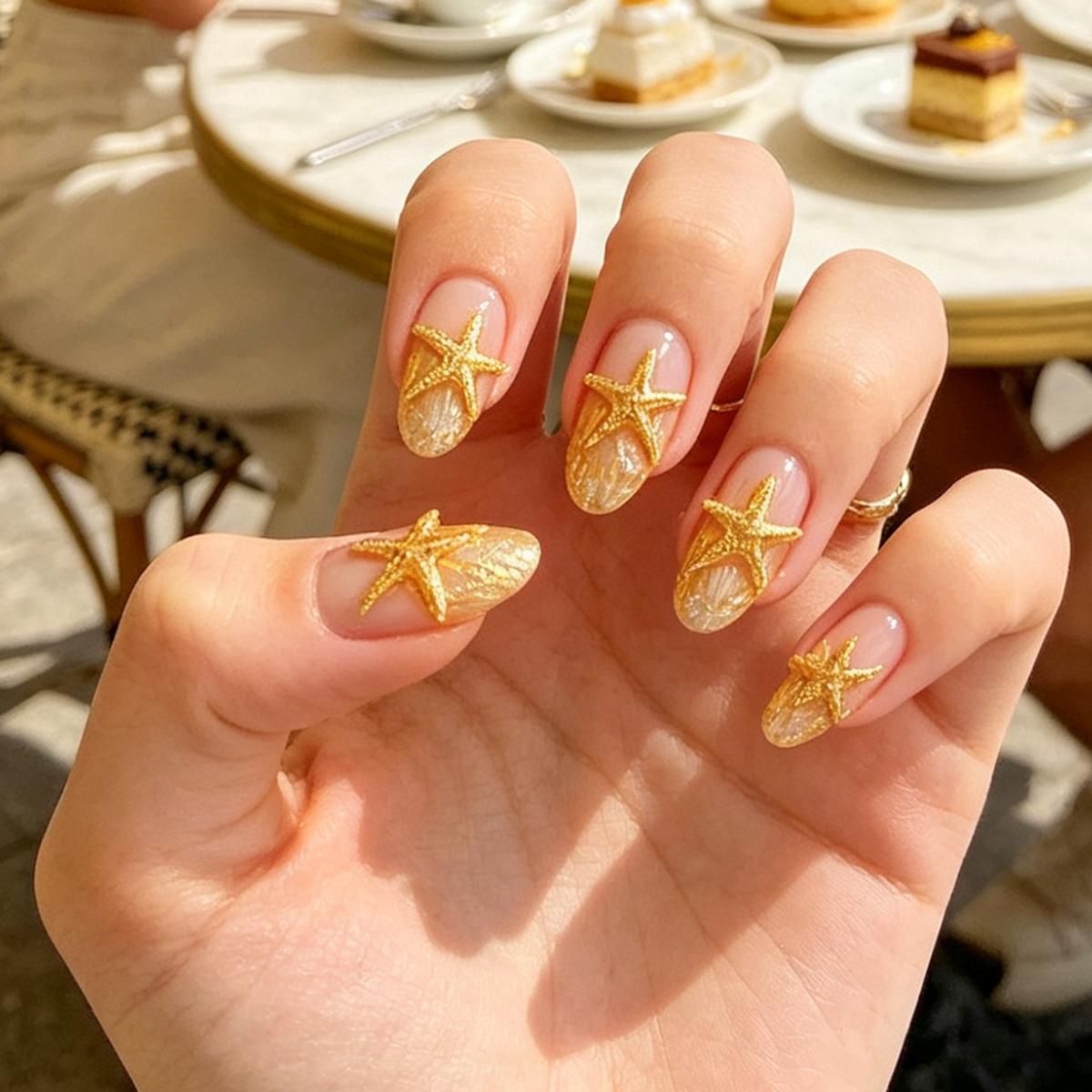 Hot Selling Summer Shells Starfish Coconut Trees Resin Nail Charms 3D Cute Creative Multi-style Conch Ocean Series Nail Art Decorations DIY Press On Nails Accessories