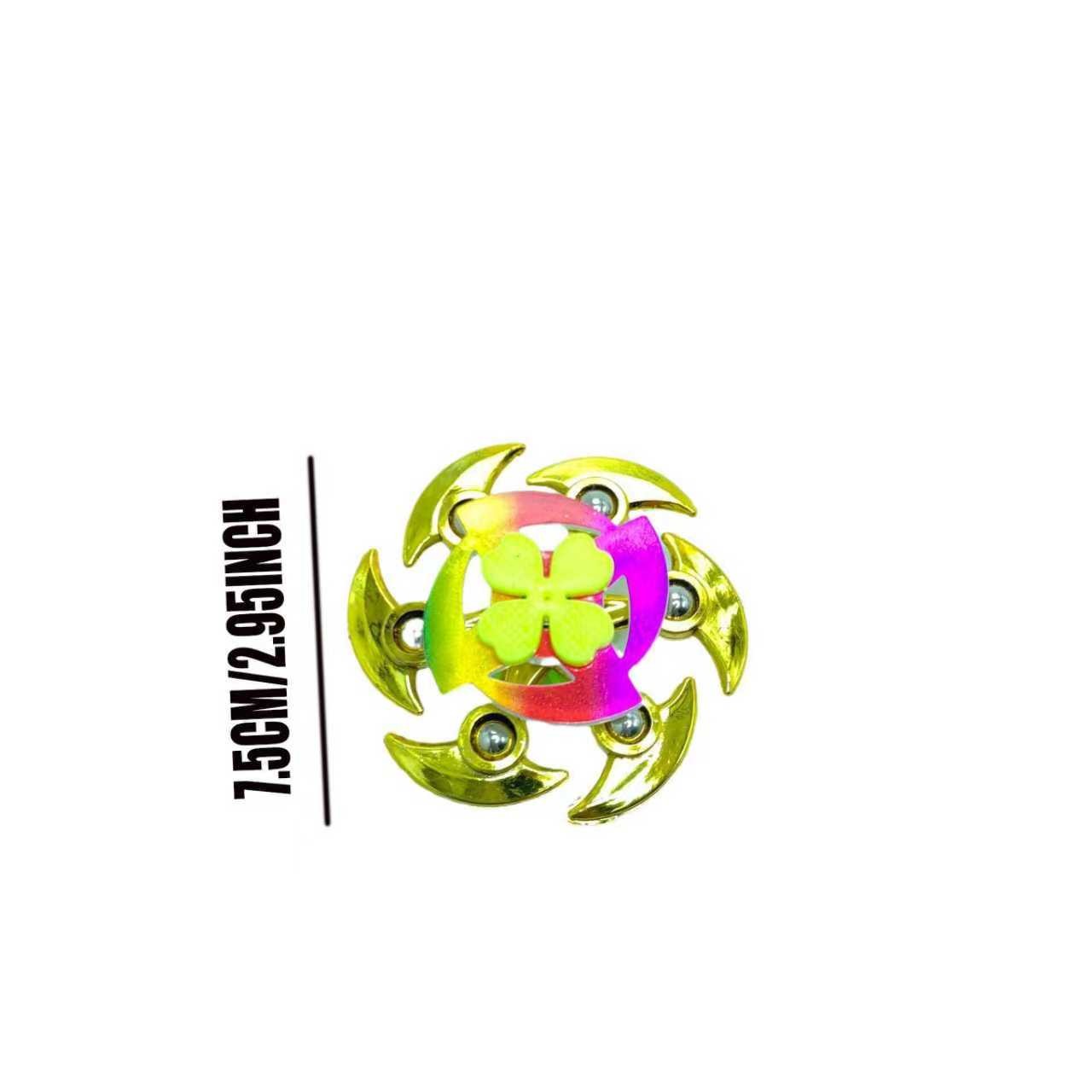 Double Layer Colorful Electroplated Steel Bearing Fidget Spinner, Adult and Child Finger Twister Toy, Fun Handheld Game