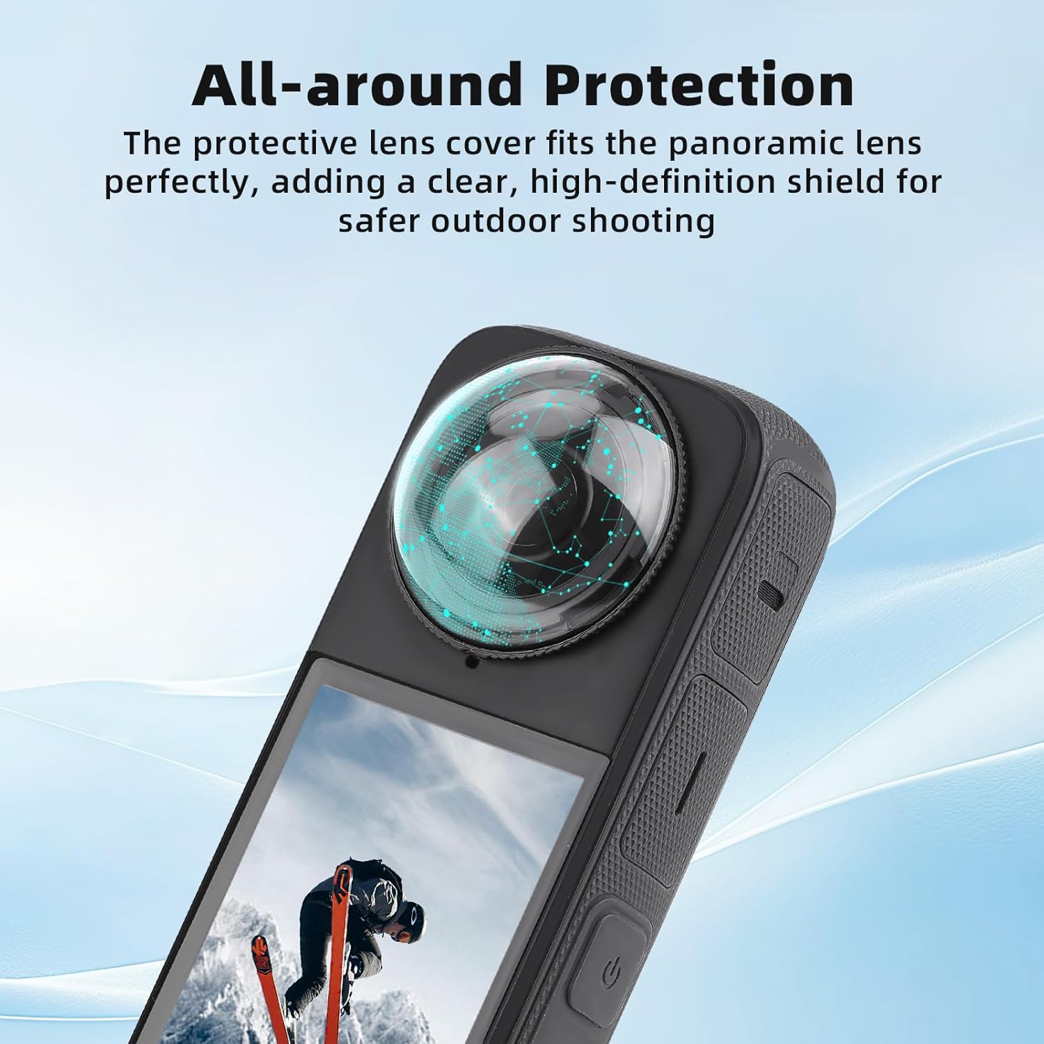 for Insta360 X4 Lens Guards, Plastic, Perfect for Outdoor Sports, Holiday Travel and Holiday Party with Premium Optical PC, Camera Lens Accessories | Lens Protection | Snap-on Design | Convenient Installation | Portable and Lightweight