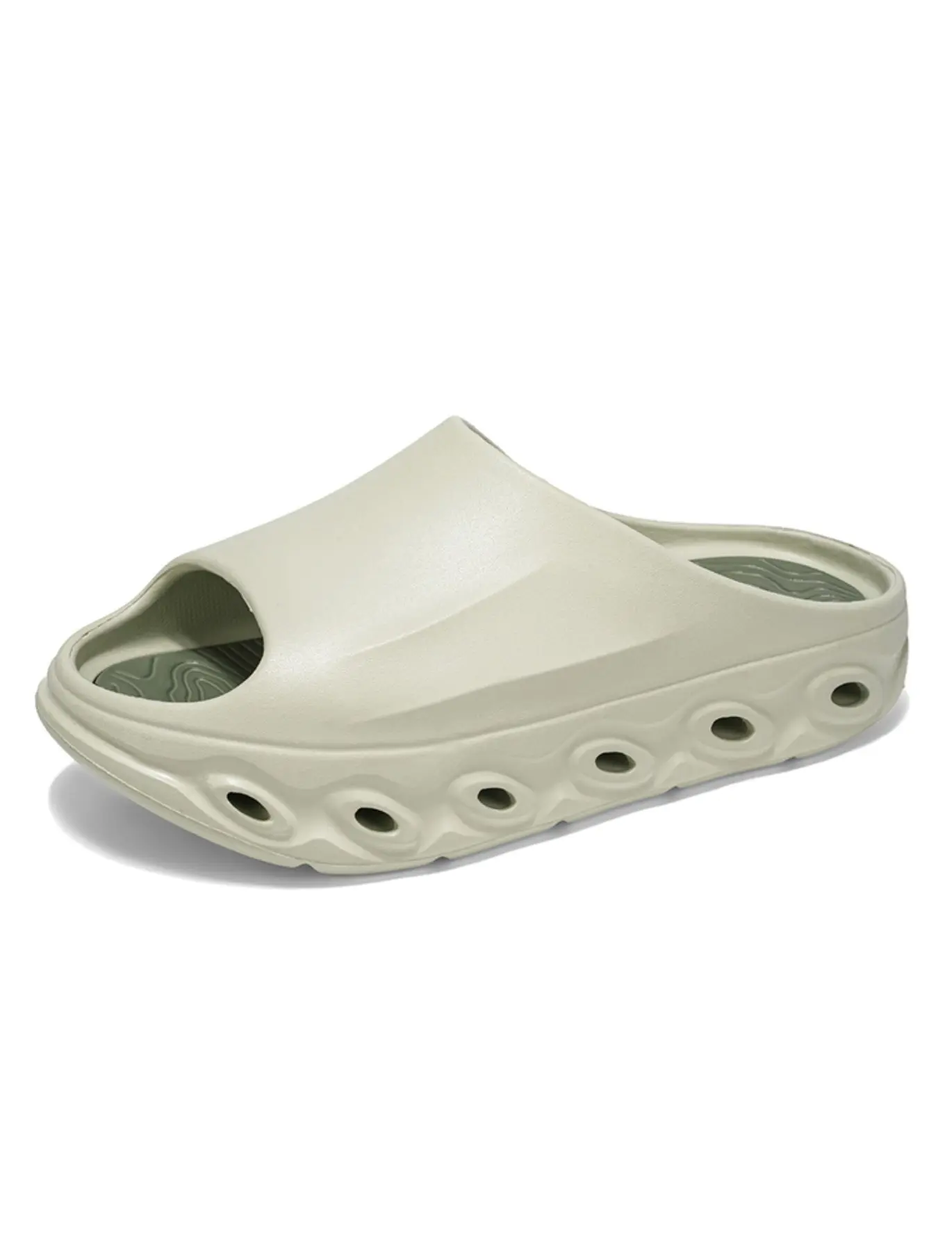 New Cutout Slippers for Men, Indoor Bathroom Anti-Slip Soft Sole, Casual Eva Material, Medium Width, Summer Footwear