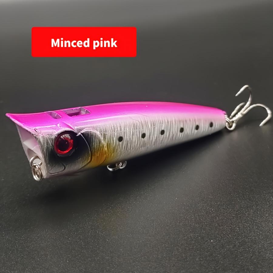 1pc Water Spray Wave Crawling Bait Surface Long Throw Floating Water Wave Bait Night Light Noise Hooked Mouth Bass Fake Bait