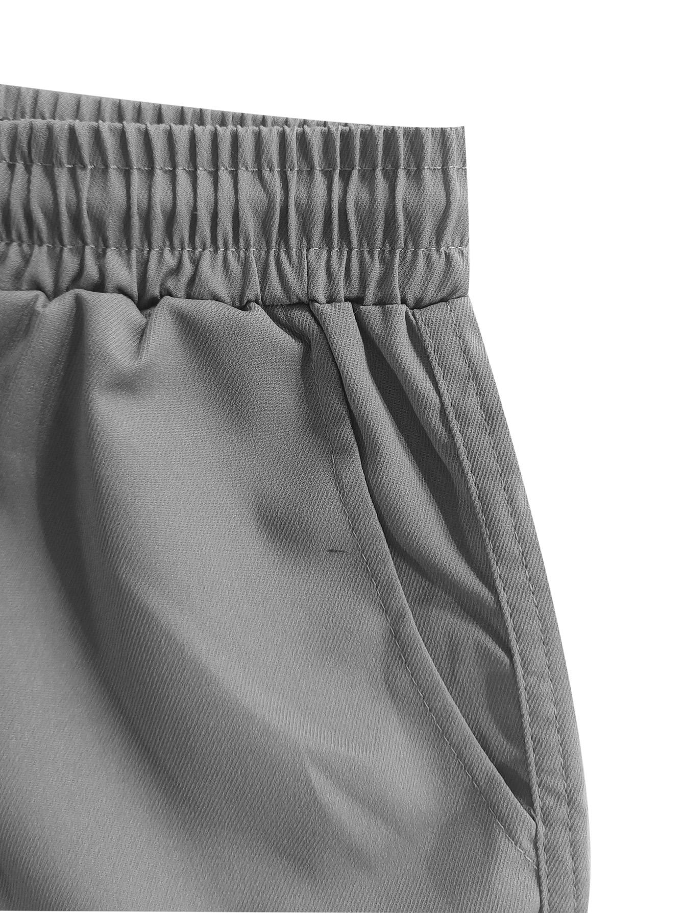 4-piece set of men's durable work pants with multiple pockets for outdoor sports, featuring drawstring design, suitable for spring and autumn, machine washable, holiday gift.