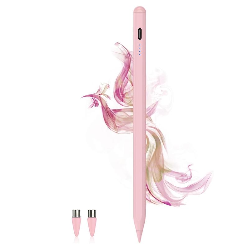 Stylus Pens for Touch Screens Power-Display Tablet Pen POM Tip Magnetic Digital Touch Pen Compatible with iPhone/iPad/iPad Pro/Lenovo/and Other iOS/Android Smartphone and Tablet Devices (Black) Touchscreen Pen USB Rechargeable Stylus