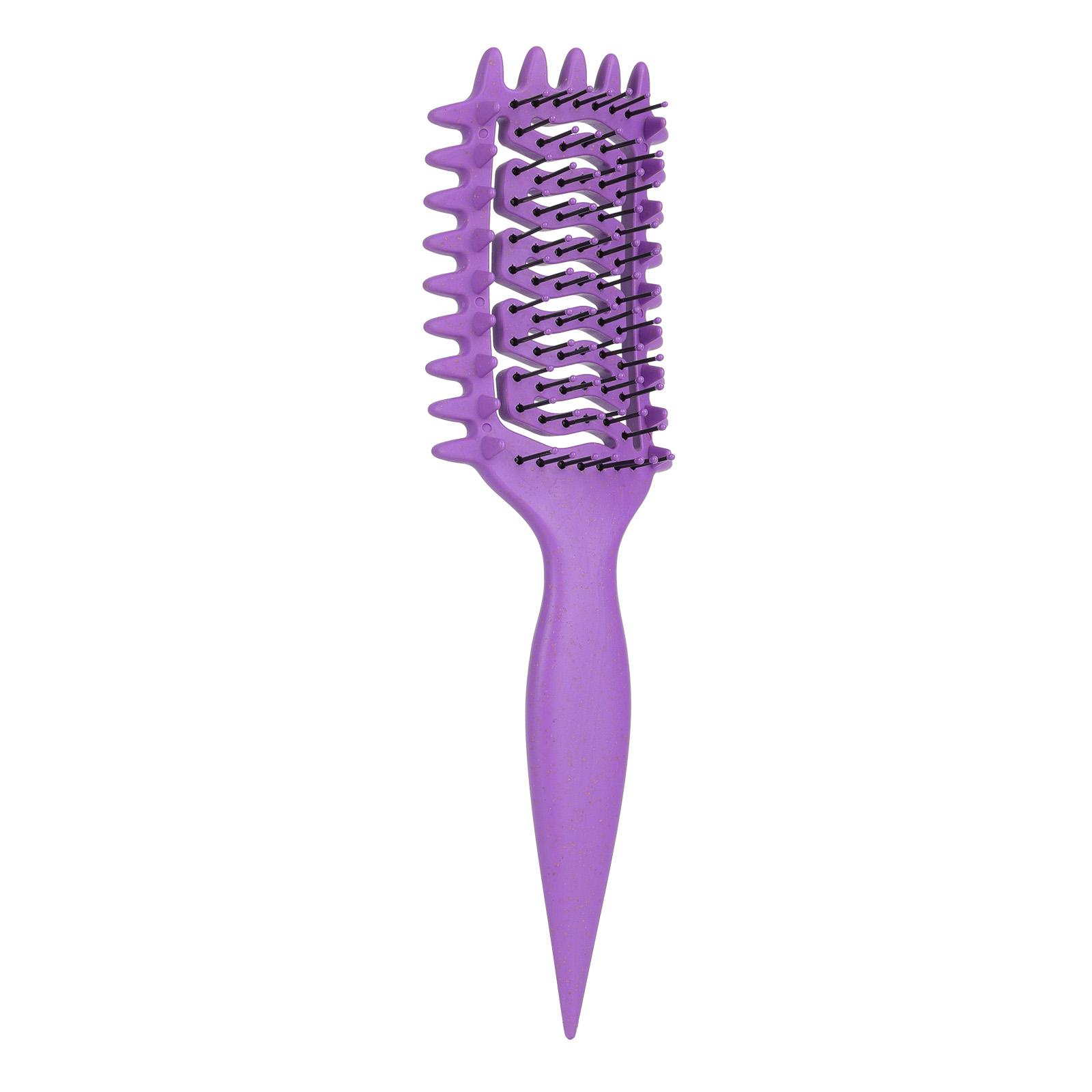 1 Piece Curly Hair Brush, Hollow Comb with Nylon Bristles and Abs Handle, Suitable for All Hairstyles, Dry and Wet Use, Hair Styling Tool