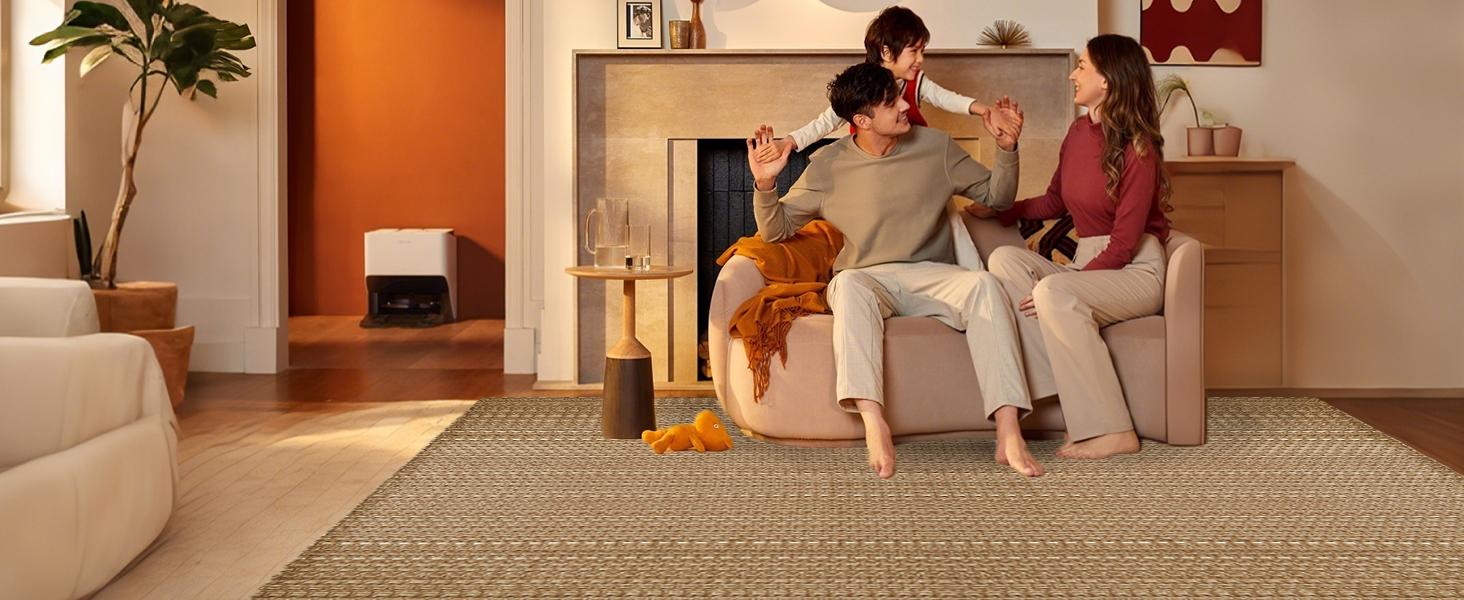 Kitchen Rug Non-Slip Washable, Absorbent Kitchen Mat for Floor, Woven Kitchen Runner Rug with Rubber Backing, Durable Stain Resistant Kitchen Carpet for Sink, Modern Boho Kitchen Decor, Anti-Skid Floor Runner