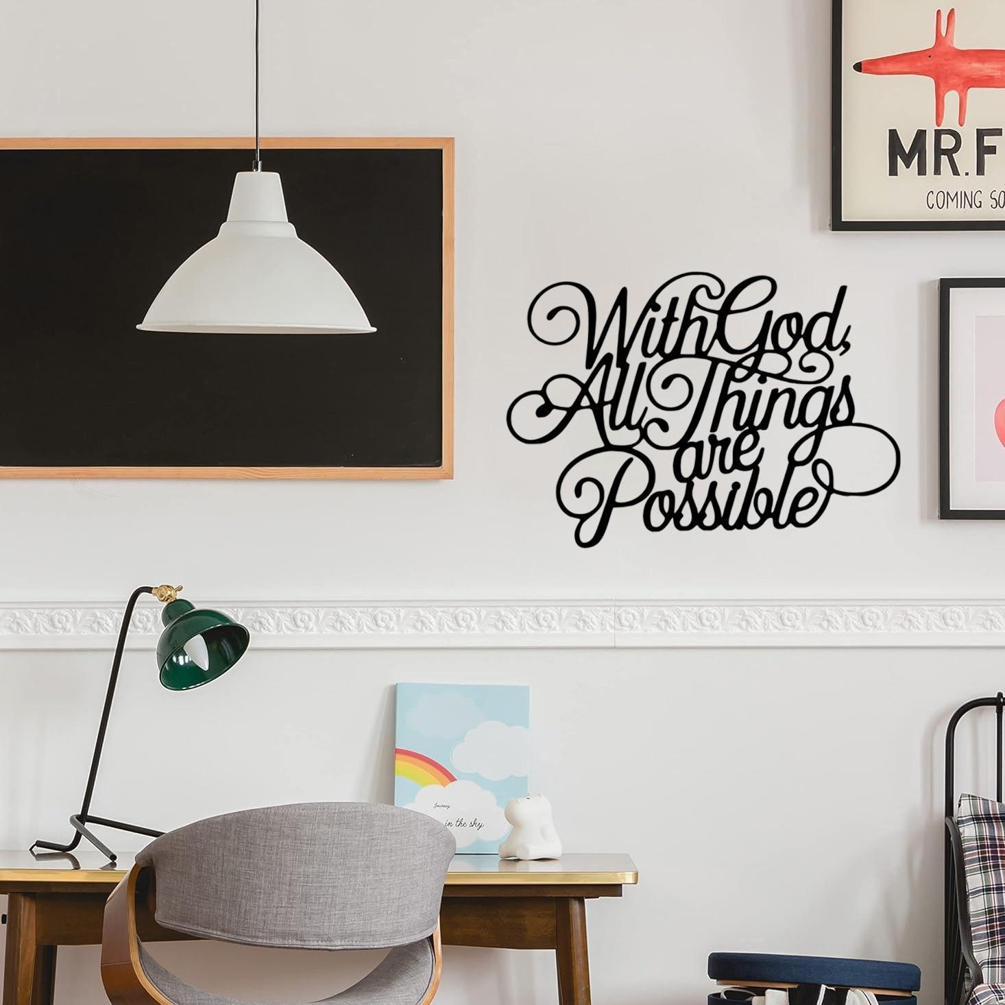 Metal Decoration with God, Abstract Art for Halloween, Christmas Decor, Versatile Metal Ornament, Perfect for Festive Celebrations