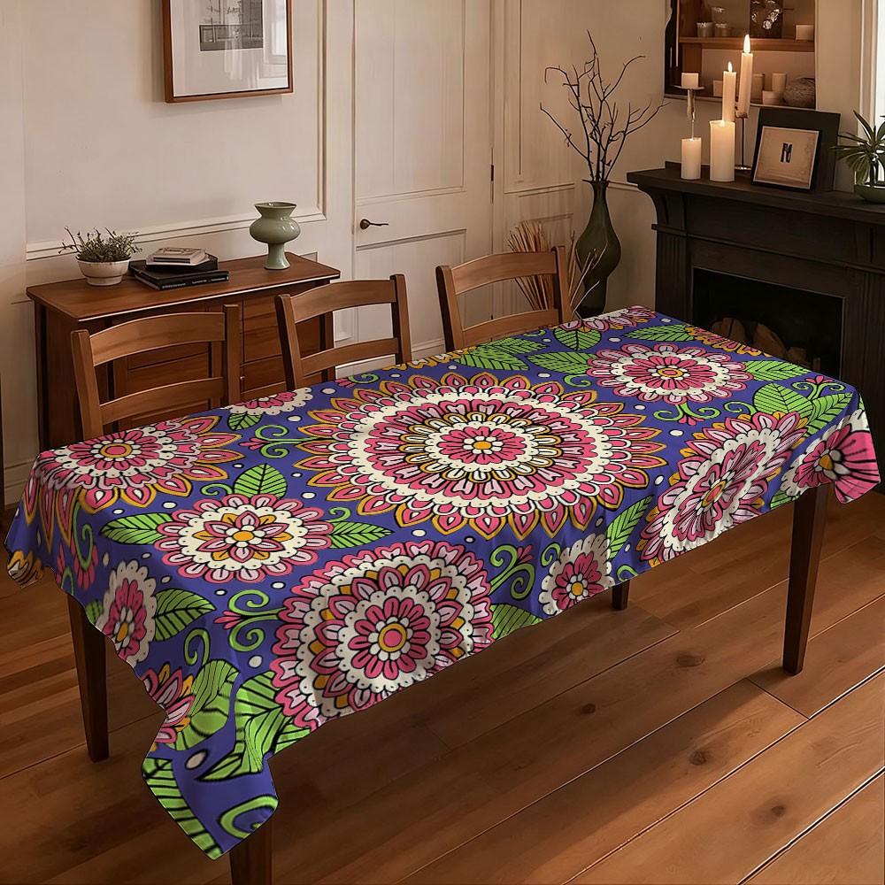 1 pc Paisley Pattern Print Tablecloth, Washable Tablecloth, Perfect for Picnic, Camping, Wedding, Birthday Party, Restaurant, Buffet