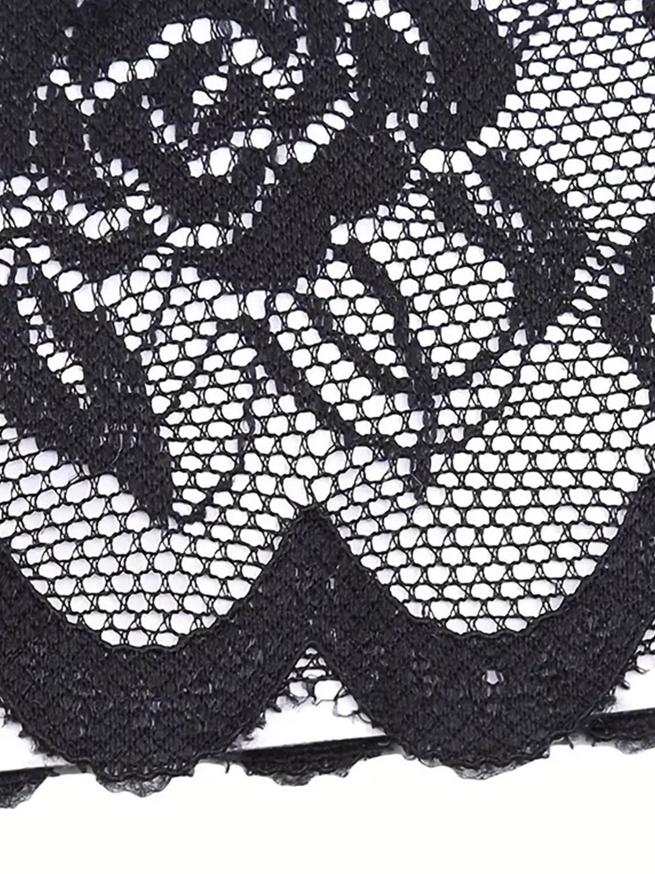 1pair Floral Pattern Lace Hollow out Design Gloves (1 Pair), Elegant Fashion Gloves for Wedding Party, Wedding Bridal Gloves