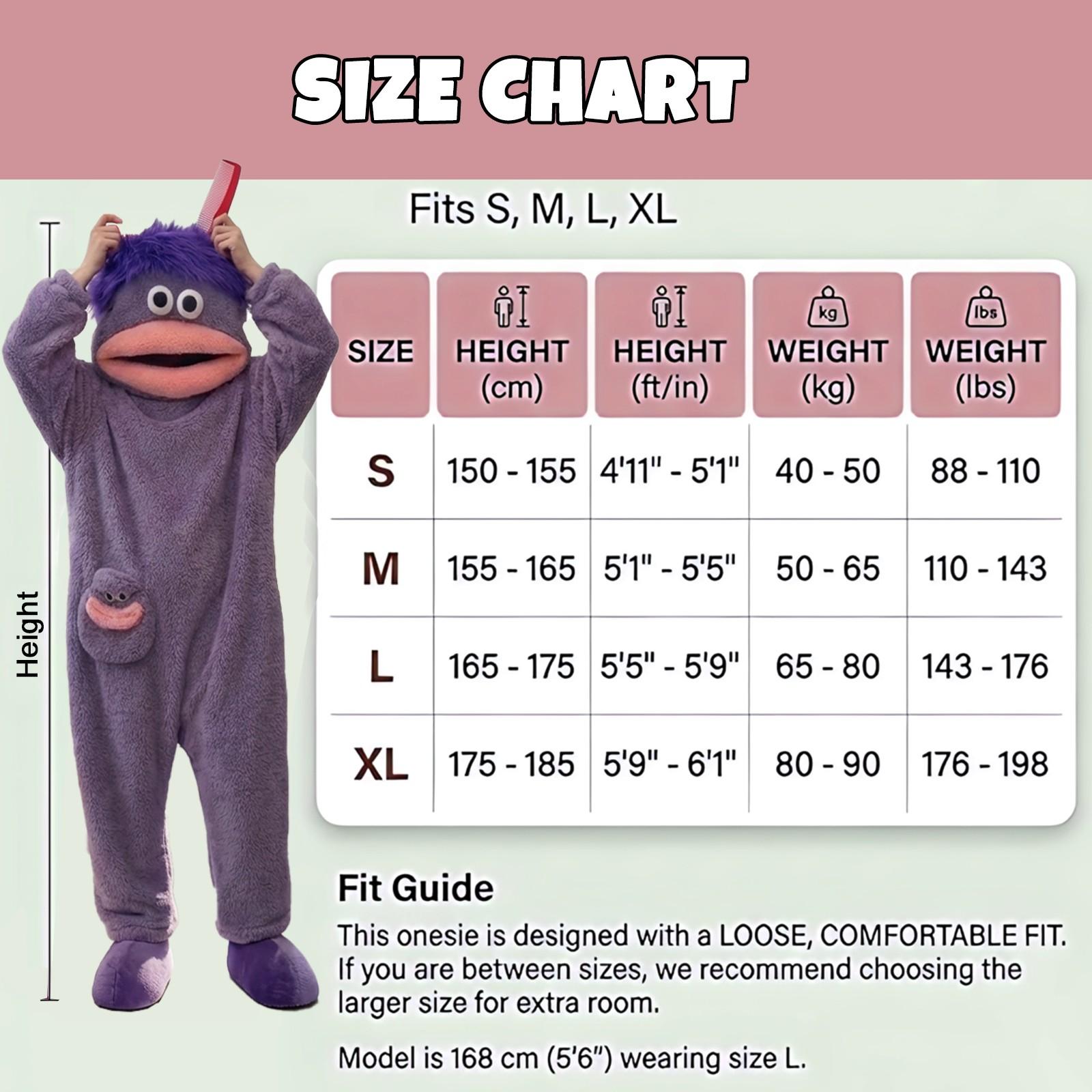 Cute Onesie Set, Soft Flannel Pajama with Hat, Funny Big Mouth Monster Design, 3-Piece Set for Home & Party Fun