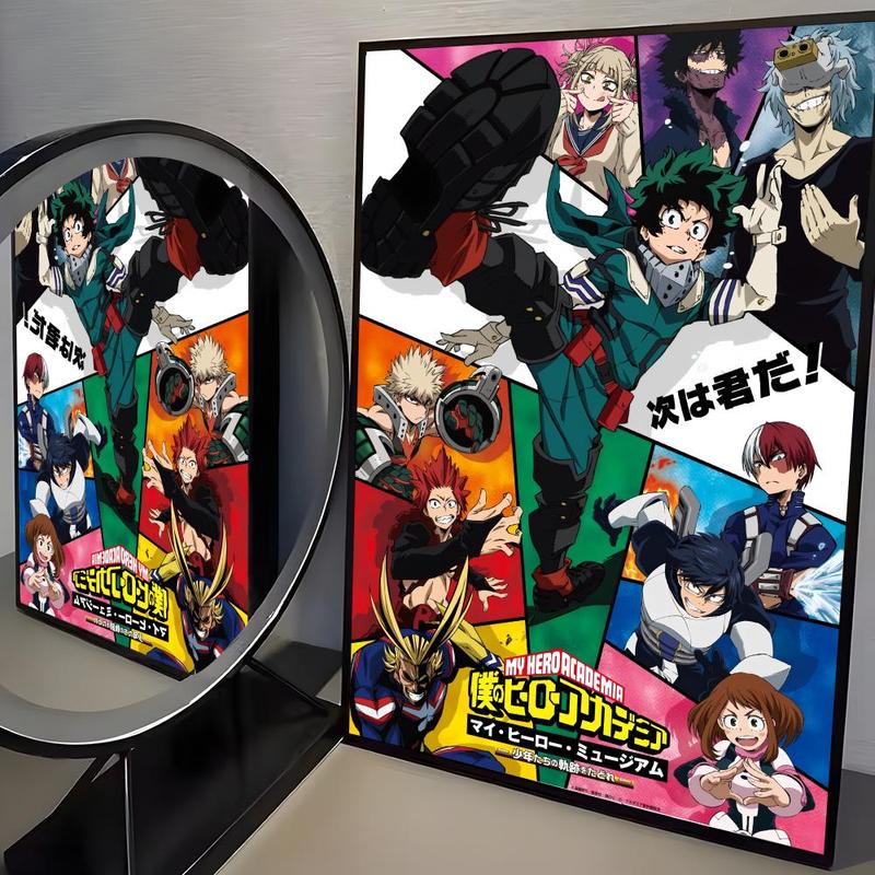 PIKPAKA Anime Midoriya Izuku My Hero Academia Cool Poster Self-Adhesive HD Wall Poster – Easy Stick & No-Residue Peel, Waterproof & Durable Art Print for Bedroom, Living Room, Dorm Decor, Perfect for Quick Makeovers and Aesthetic Room Transformation