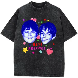 Best Friends - Greg and Rowley - Diary of a Wimpy Kid - Meme Shirt T-Shirt Unisex MenswearPlus Size T-Shirt, Retro Fitness Heavyweight Washed T-Shirt, 100% Cotton