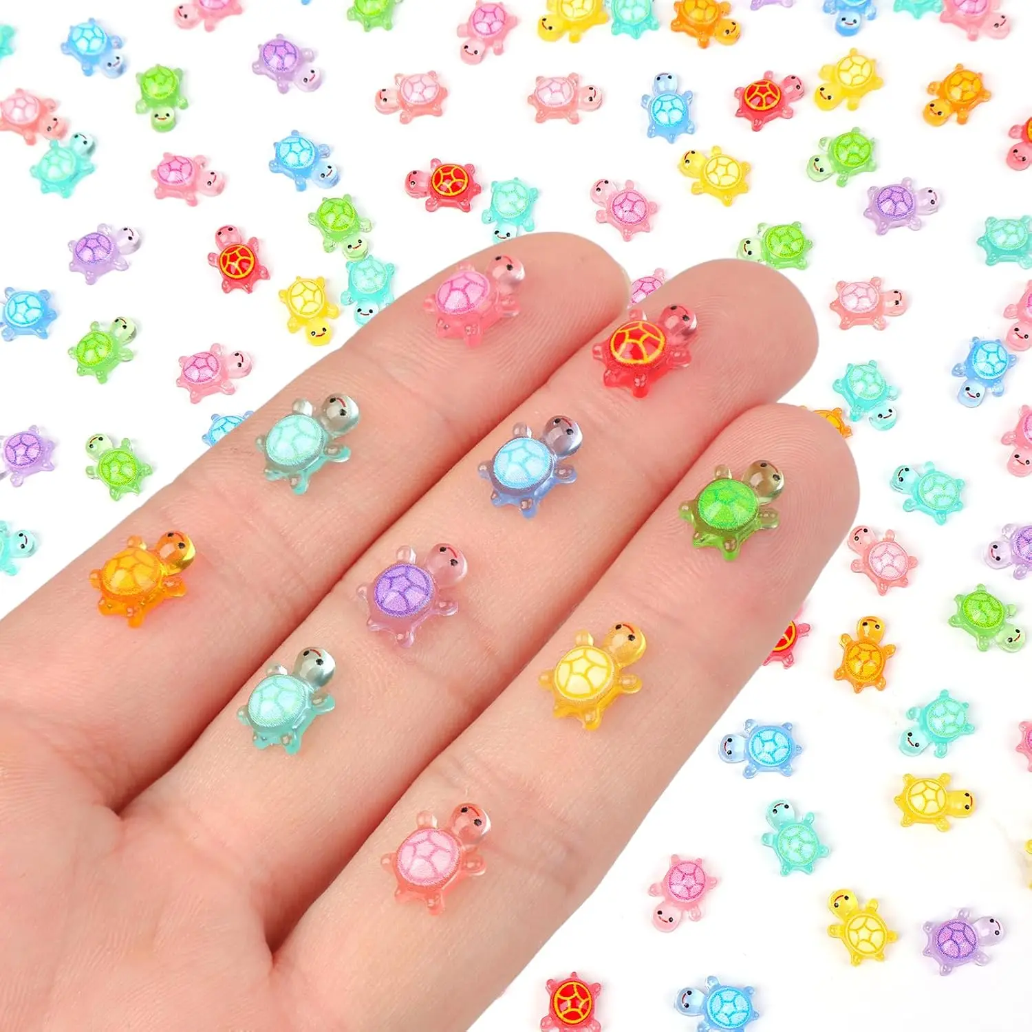 200pcs Mini Resin Turtles( 0.31 * 0.47inch)