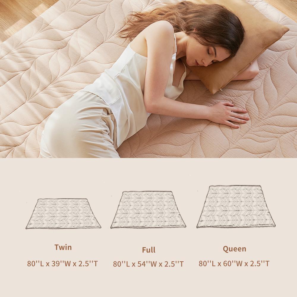 ZonLi Japanese Floor Futon Mattress for sleeping, 100% Cotton 2.5 Thicken Tatami Mattress,Backpain, Backease floor mattress, Deep Sleep, Foldable Sleeping Pad, Portable Dormitory Mat, Roll Up Floor Lounger Bed For Adult, Kid & Family Girl Woman Gift