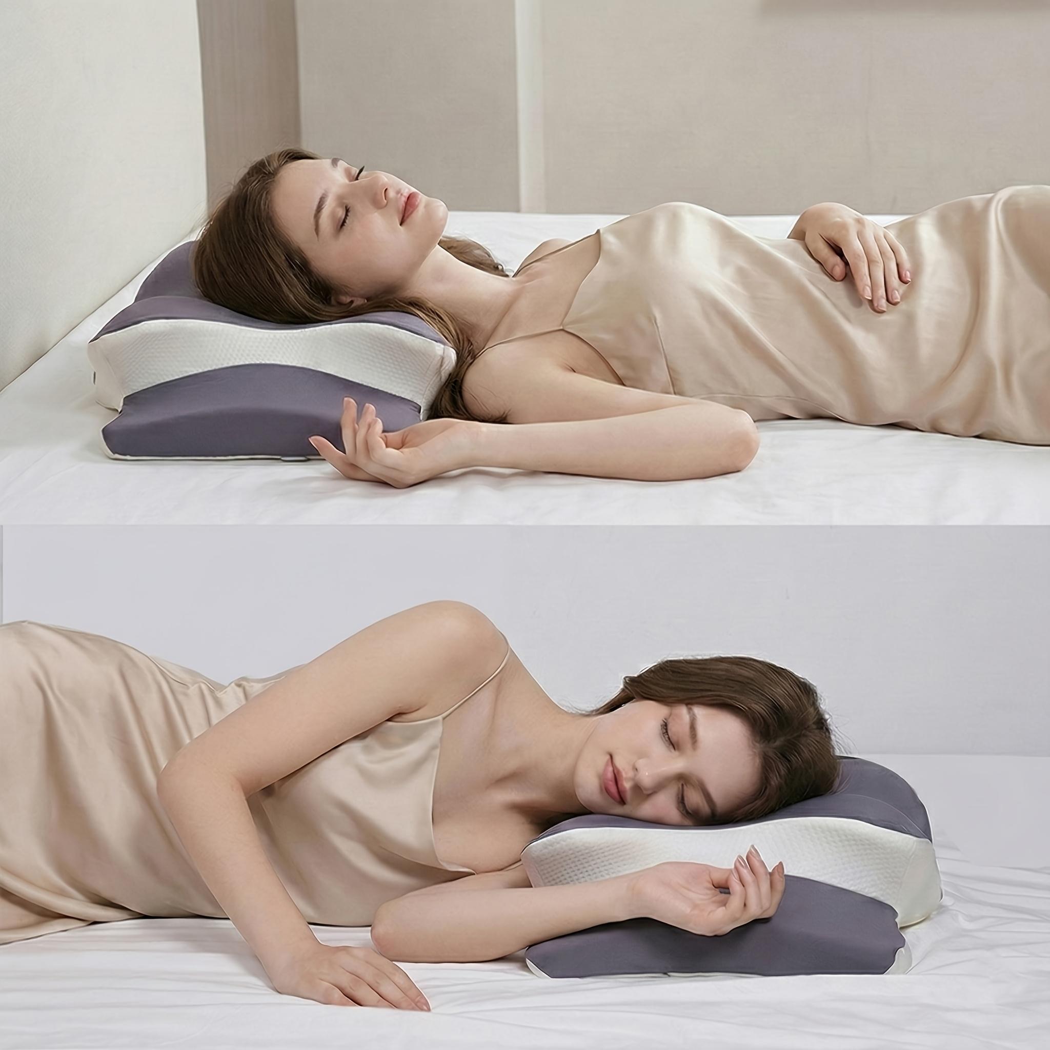 WKEFF Cervicalpillow, sleeping neckpillow, butterfly-shaped memory foam pillow, ergonomic cervical support pillow, rebound sleeping and neck relaxation pillow, bedding suitable for supine and side sleeping, sleeping pillow with machine washable pillowcase
