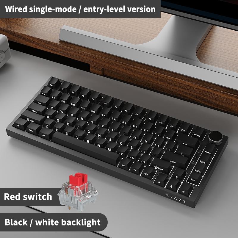 AJAZZ AK820 wired gaming mechanical keyboard is a must-have for esports gamers in the office. It comes in multiple colors and can be selected with full key hot swappable Gasket structure and metal adjustment knob. FN multimedia function is plug and play