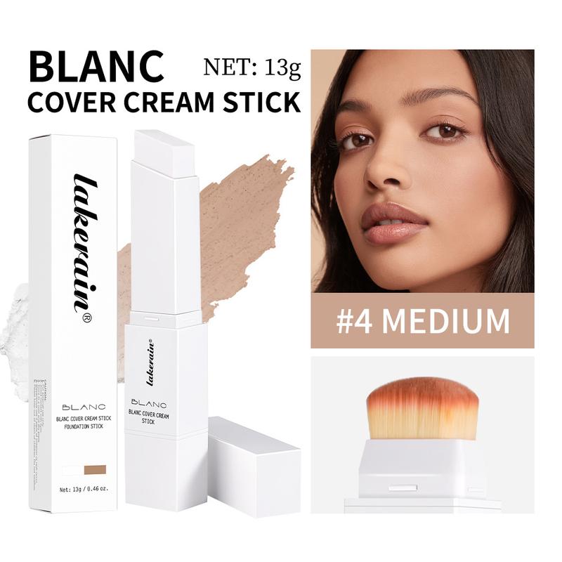 Two-In-One Color-Changing Foundation Stick Lightweight Brightening Concealer, Portable Makeup tinted foundation stick for Flawless Skin