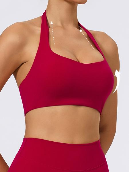 Women's Backless Breathable Sports Bra with Padding, Adjustable Straps, High Stretch, Ideal for Yoga & Outdoor Activities, All Seasons Wear