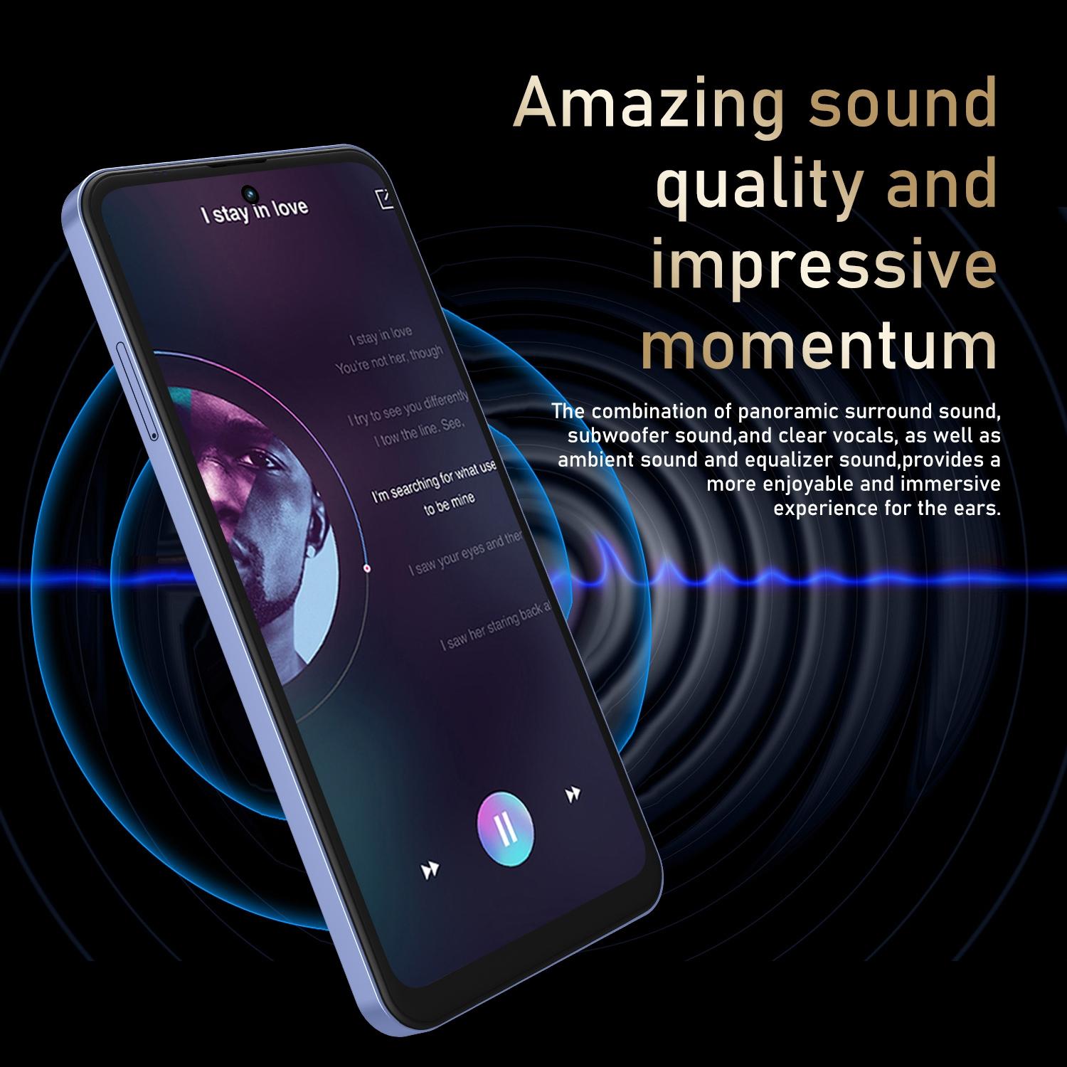 FUFFi M17 PRO Fashion Large Screen Smartphone, 6.56-Inch HD Screen, 4G Network, 2MP+2MP Camera, 3GB RAM, 32GB ROM, 3100mAh Battery, Dual SIM Dual Standby, Android 10.0
