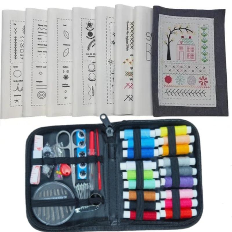 Beginner Sewing Book + 28 Sewing Tools, French Embroidery Book, 138 Techniques, Portable Mini Sewing Set, DIY Gift, Christmas & Mother's Day Present, Sewing Kit