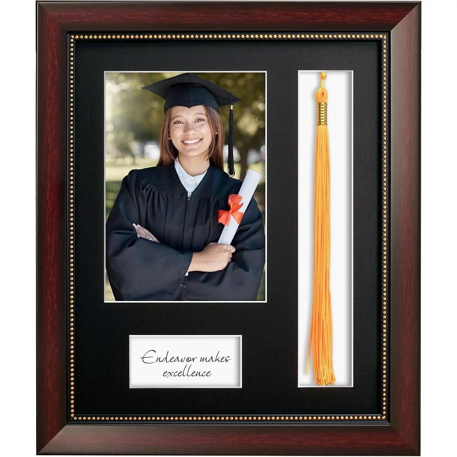 Graduate Frame Matted for 5x7 Picture, Graduation  , Mahogany