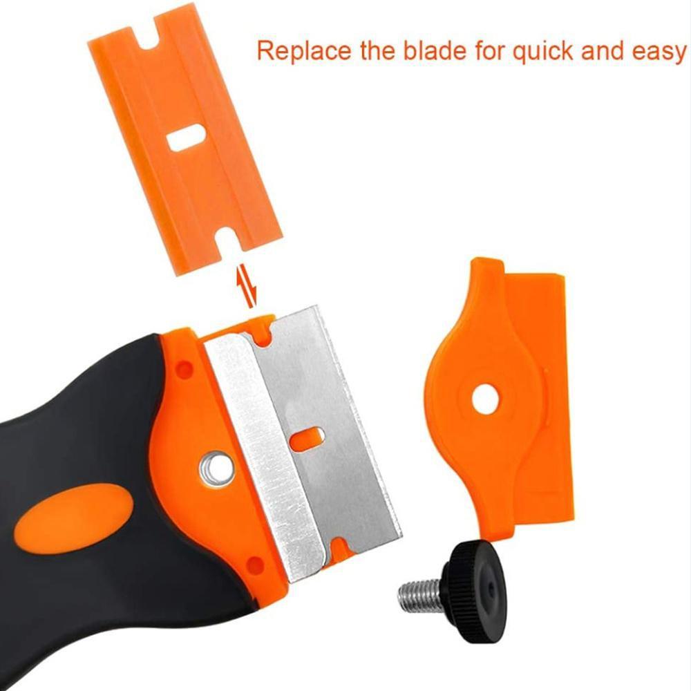 Professional-Grade 21-Piece Dual-Blade Car Window Tint Tool Set - Tint Removal, Vinyl Sticker Scrapers, Multi-Purpose Auto Detailing Tools - Non-Slip & Durable for Automotive/Home Use - Car Window Tint Removal Kit