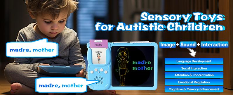 Bilingual Spanish and English Flash Cards for Kids Educational Learning Toy with Sound Feature 224 Common Words Ideal Gift for Children Ages 2 to 8 Perfect for Early Education and Kindergarten Back to School Gift